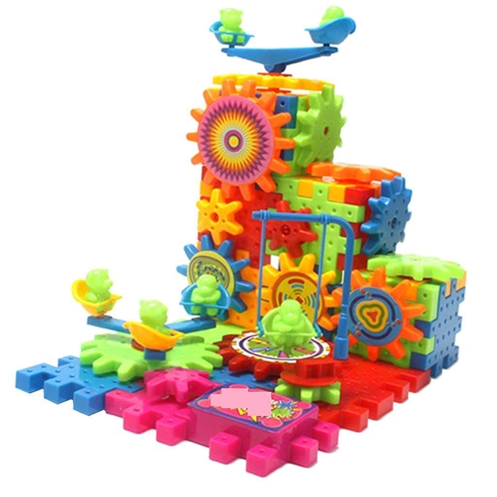 Braintastic 101 Pcs Miracle Bricks Motorized Spinning Gear Building Block Toy Sets Interlocking Learning&Educational Game for Kids (Miracle Bricks 101),Multicolor — view 16