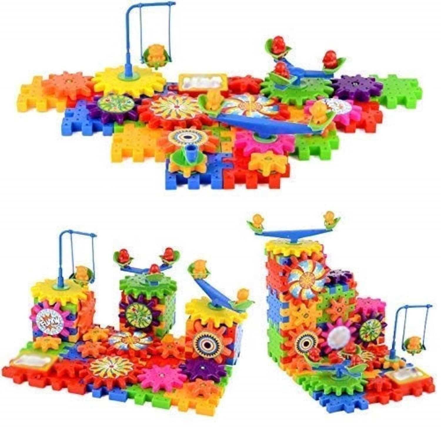 Braintastic 101 Pcs Miracle Bricks Motorized Spinning Gear Building Block Toy Sets Interlocking Learning&Educational Game for Kids (Miracle Bricks 101),Multicolor — view 23