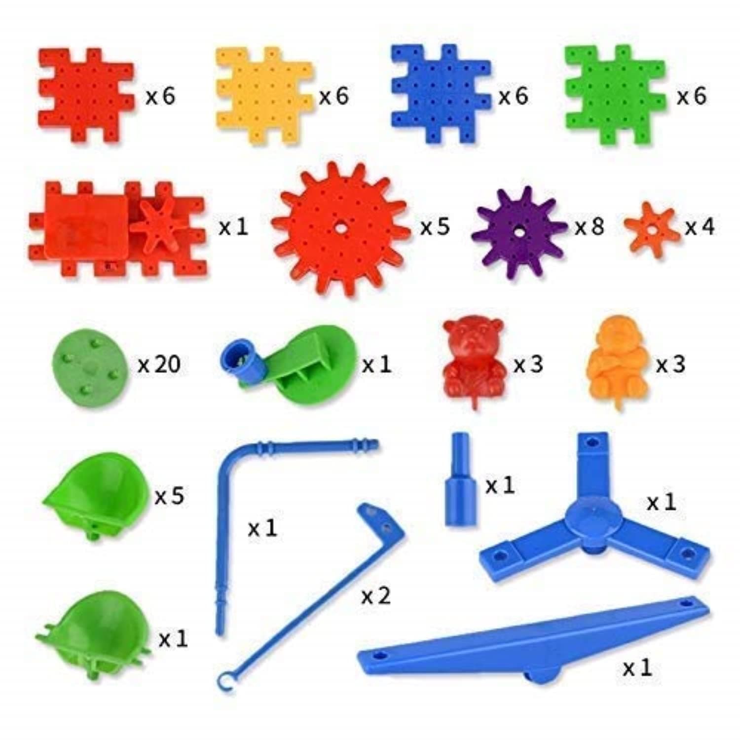 Braintastic 101 Pcs Miracle Bricks Motorized Spinning Gear Building Block Toy Sets Interlocking Learning&Educational Game for Kids (Miracle Bricks 101),Multicolor — view 26