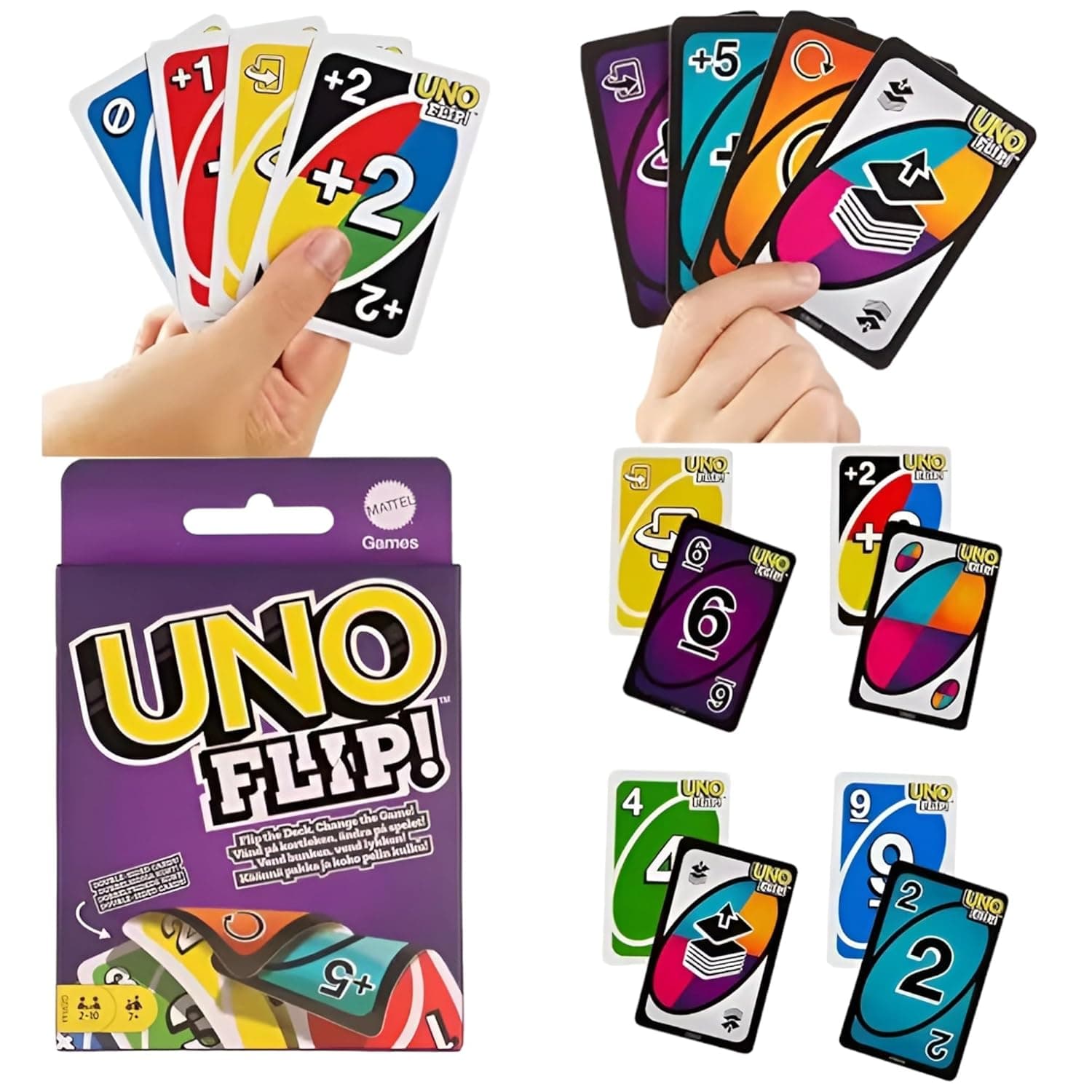 New U|N|O Flip Card Game for Age 7+ Years for 2-5 Players | Card Game | Playing Card Set — view 10