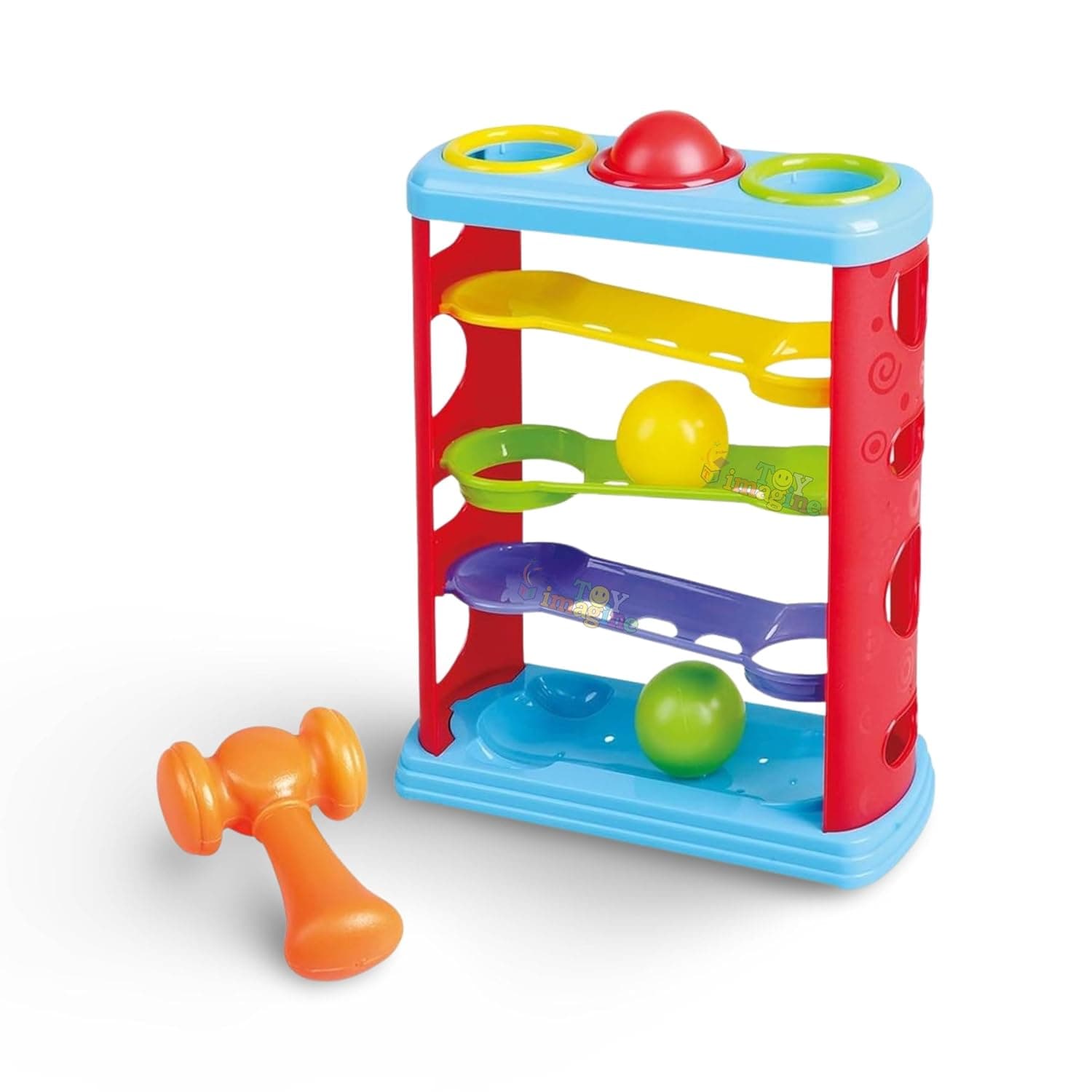 Toy Imagine Ramp Roll, Ball Drop and Roll Swirling Tower for Toddler|3 Puzzle Rattle Balls Non Toxic Material| StackToy for Kids Ages 3+: Interactive Fun Excitement (Roll Ball for Kids) — view 13