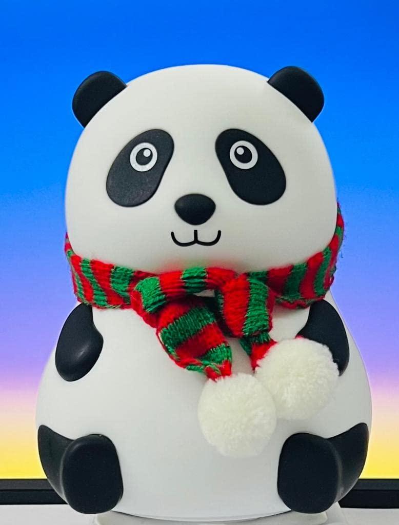 Cute Panda Silicon USB Rechargeable Night Light Lamp Night Lamp (13 cm, White)