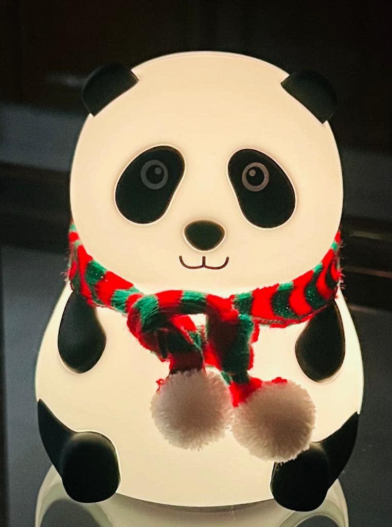 Cute Panda Silicon USB Rechargeable Night Light Lamp Night Lamp (13 cm, White)