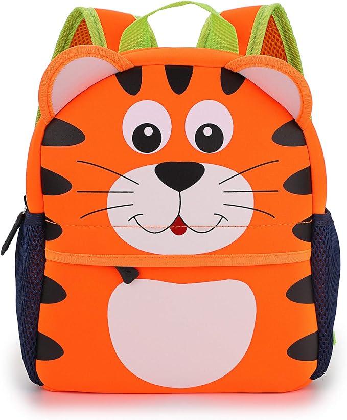 Tiger Toddler Backpack Baby Boys Girls Kindergarten Pre School Bags Cute Neoprene Cartoon Backpacks for Kids
