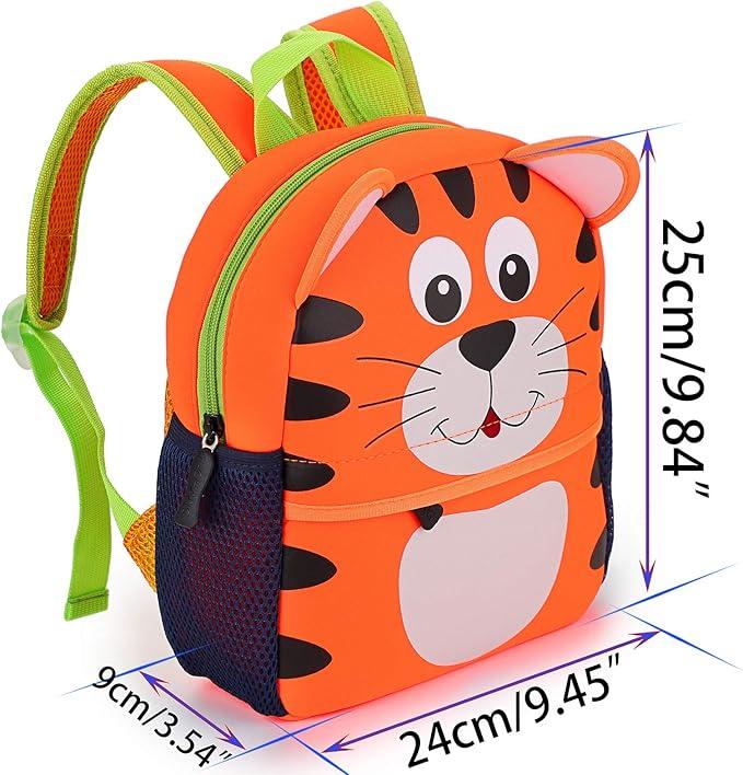 Tiger Toddler Backpack Baby Boys Girls Kindergarten Pre School Bags Cute Neoprene Cartoon Backpacks for Kids
