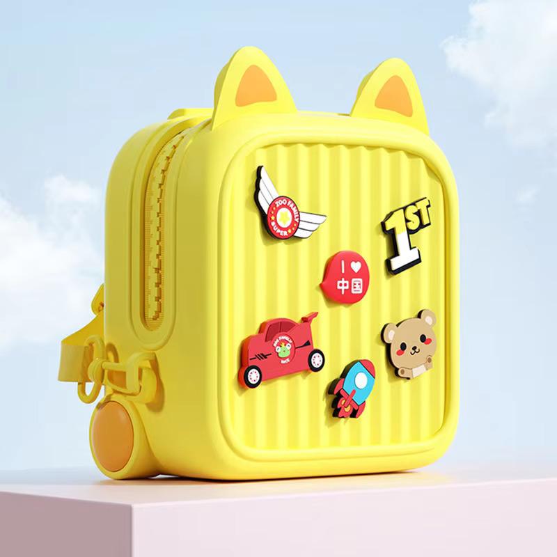 Kids Cute Toddler Mini DIY Premium Backpack - Yellow Color