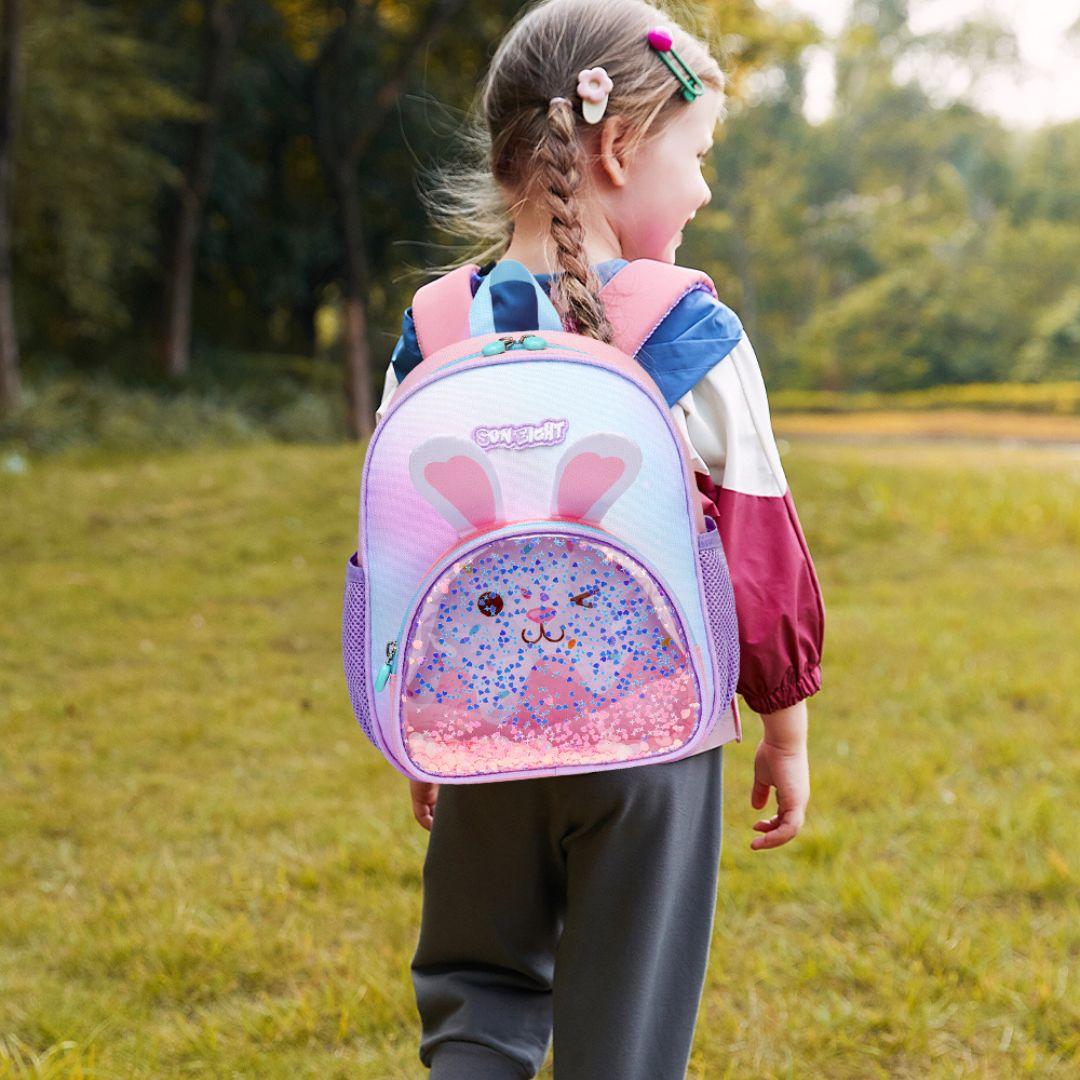 Kids School Bag For 3-6 Years Old Boys and Girls - Rabbit - Pink