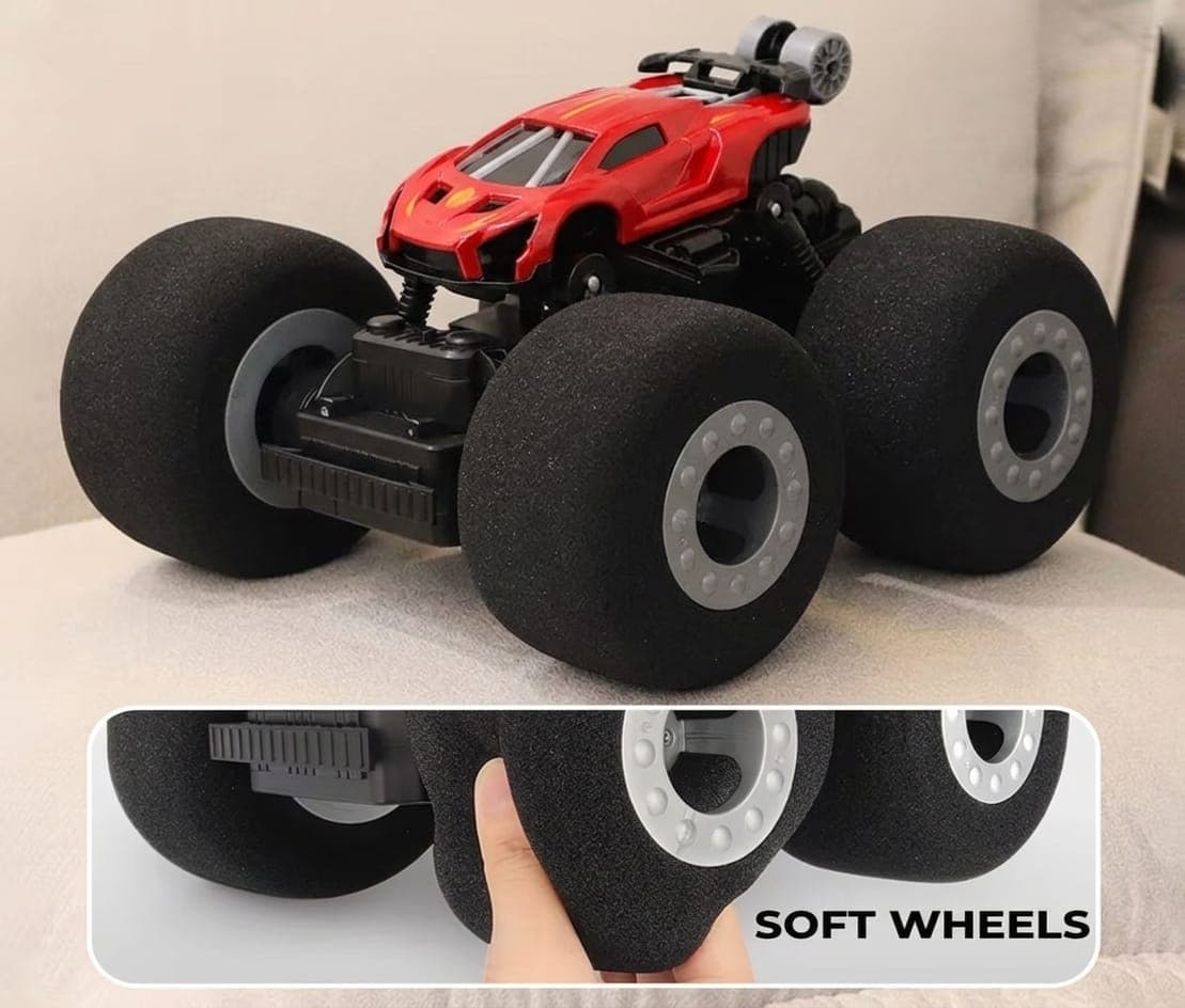 KIDOYZ Metal RC Climbing Stunt Car – 2.4GHz Remote Control Off-Road Rock Crawler with Soft Tires, 360° Drift Spins & Cool Smoke Spray Function for Kids — view 3