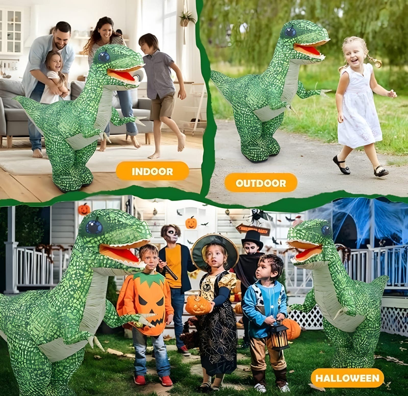 Kidoyz 90 CM Inflatable Remote Control Dinosaur Toy for Kids | Interactive Walking RC Dino with USB Rechargeable Battery | Giant Prehistoric Remote Control Toy for Boys, Girls & Indoor/Outdoor Play — view 2