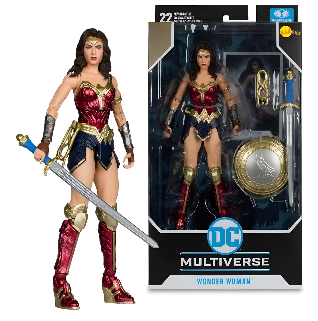 Kidoyz 7-Inch Superhero Action Figure – Wonder Woman Armor Edition