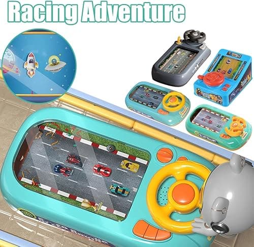 Spacecraft Driving Simulator | Racing Adventure Car Toys with Steering Wheel | Interactive Steering Wheel Toy with Music and Vehicle Sound Effects, Driving Games — view 4
