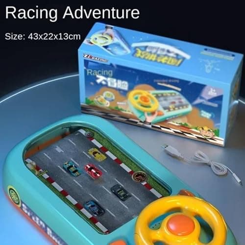 Spacecraft Driving Simulator | Racing Adventure Car Toys with Steering Wheel | Interactive Steering Wheel Toy with Music and Vehicle Sound Effects, Driving Games — view 5