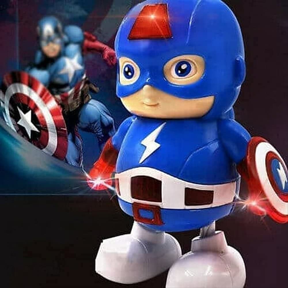 Toys Dancing Captain America Baby Toy with 3D Lights and Music for kids (Multicolor) — view 3