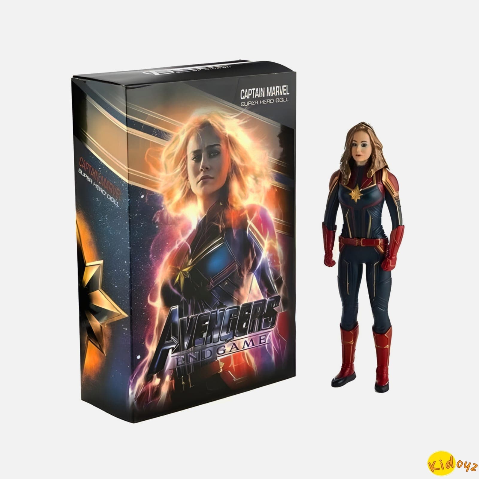 Kidoyz 7-Inch Captain Marvel Superhero Action Figure – Cosmic Binary Power Edition