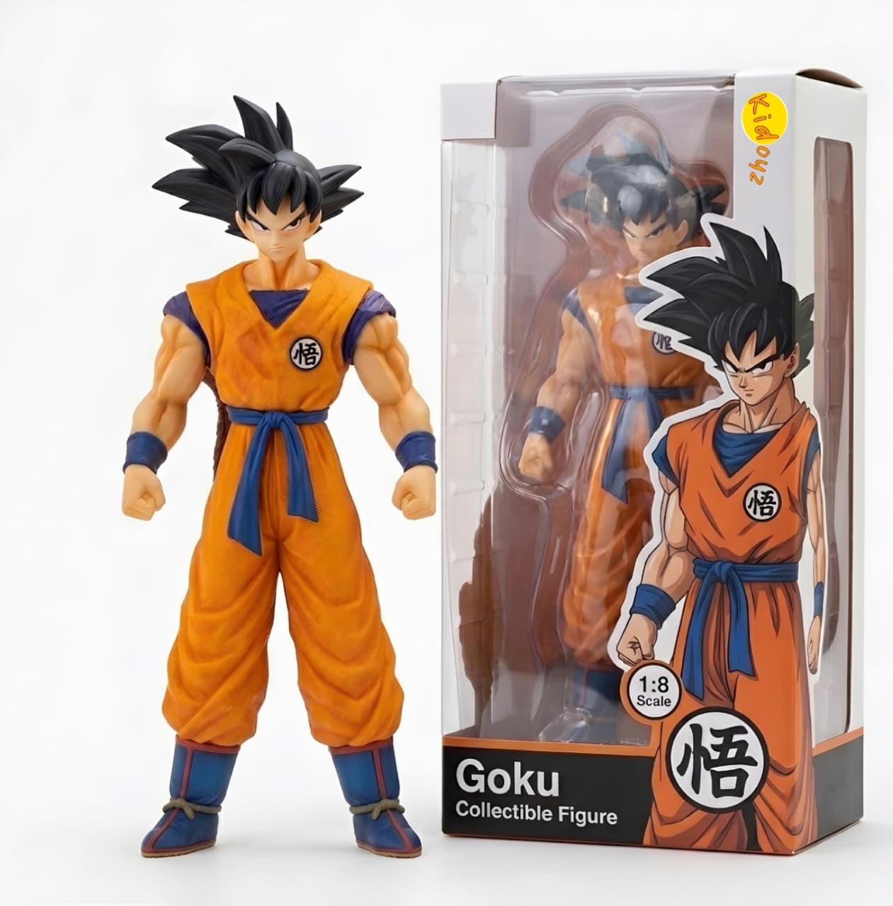 KIDOYZ Premium Dragon Ball Z Son Goku Action Figure (1: 8 Scale, 7 Inch) – Anime Collectible Statue for Desk, Gaming Setup & Car Dashboard Decor