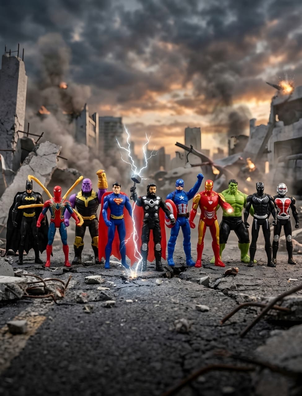 Kidoyz Premium 10-Piece Superhero Action Figure Collector Set for Kids (Ages 3+) – Superhero Toys Playset for Boys & Girls, Birthday Gift & Desk Display — view 2