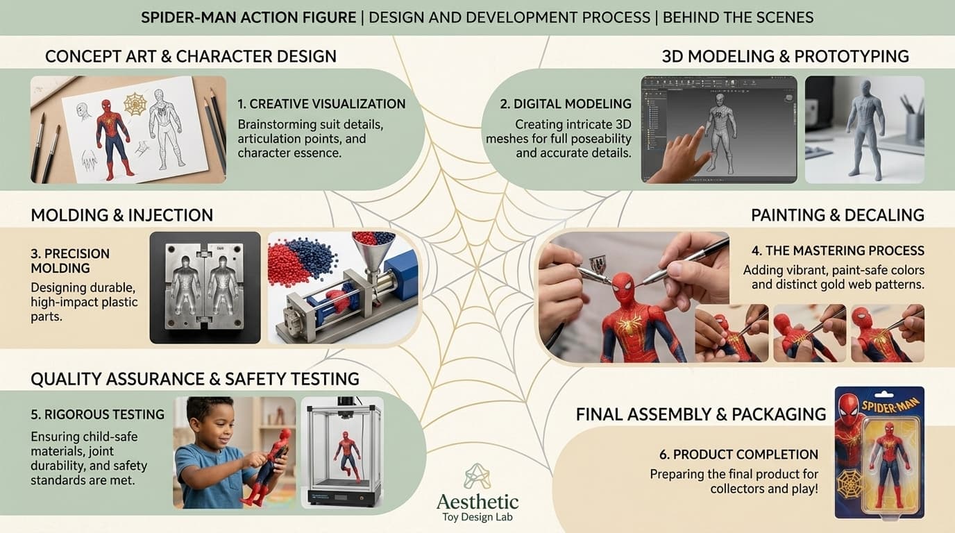 KIDOYZ Avengers Spider-Man Action Figure with Dazzling LED Lights & Web Accessory – Poseable Superhero Toy for Kids (3+ Years) — view 4