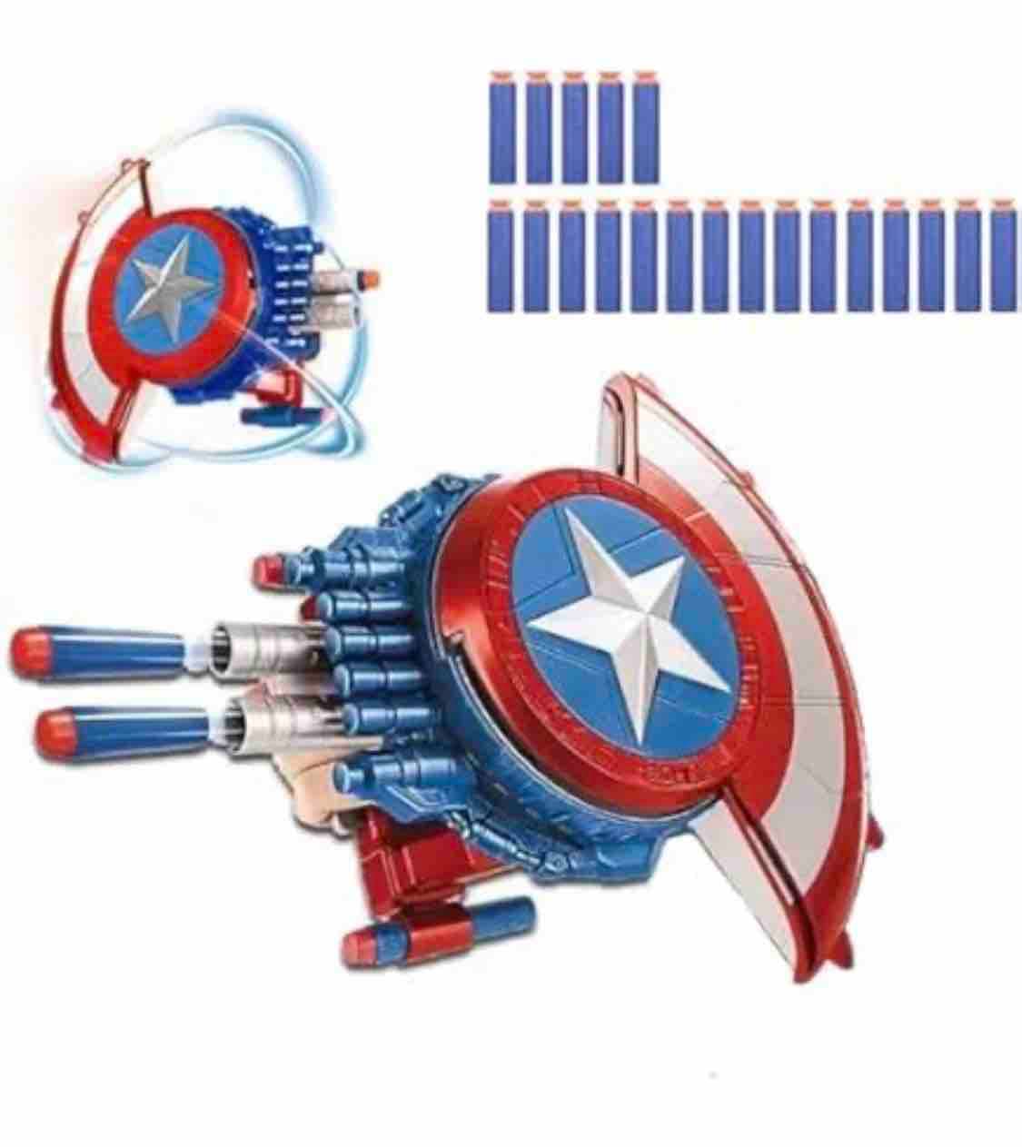 Captain America Civil War Like Blaster Reveal Shield Toy and Bullet Blaster (Blue) — view 3