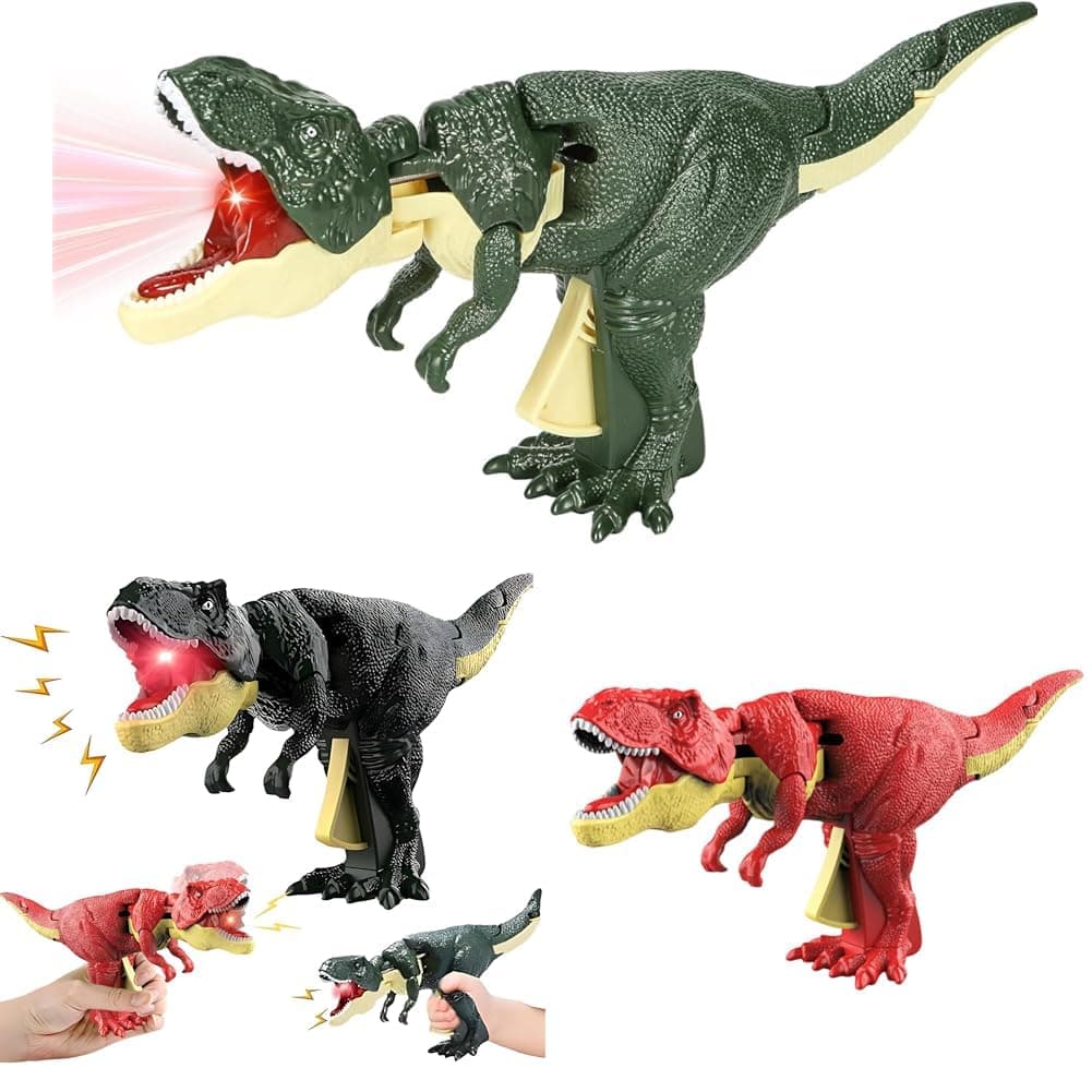 Dinosaur Musical Toy Gun with Biting, Roaring, Sound & Light Effects, Head & Tail Motion — view 3