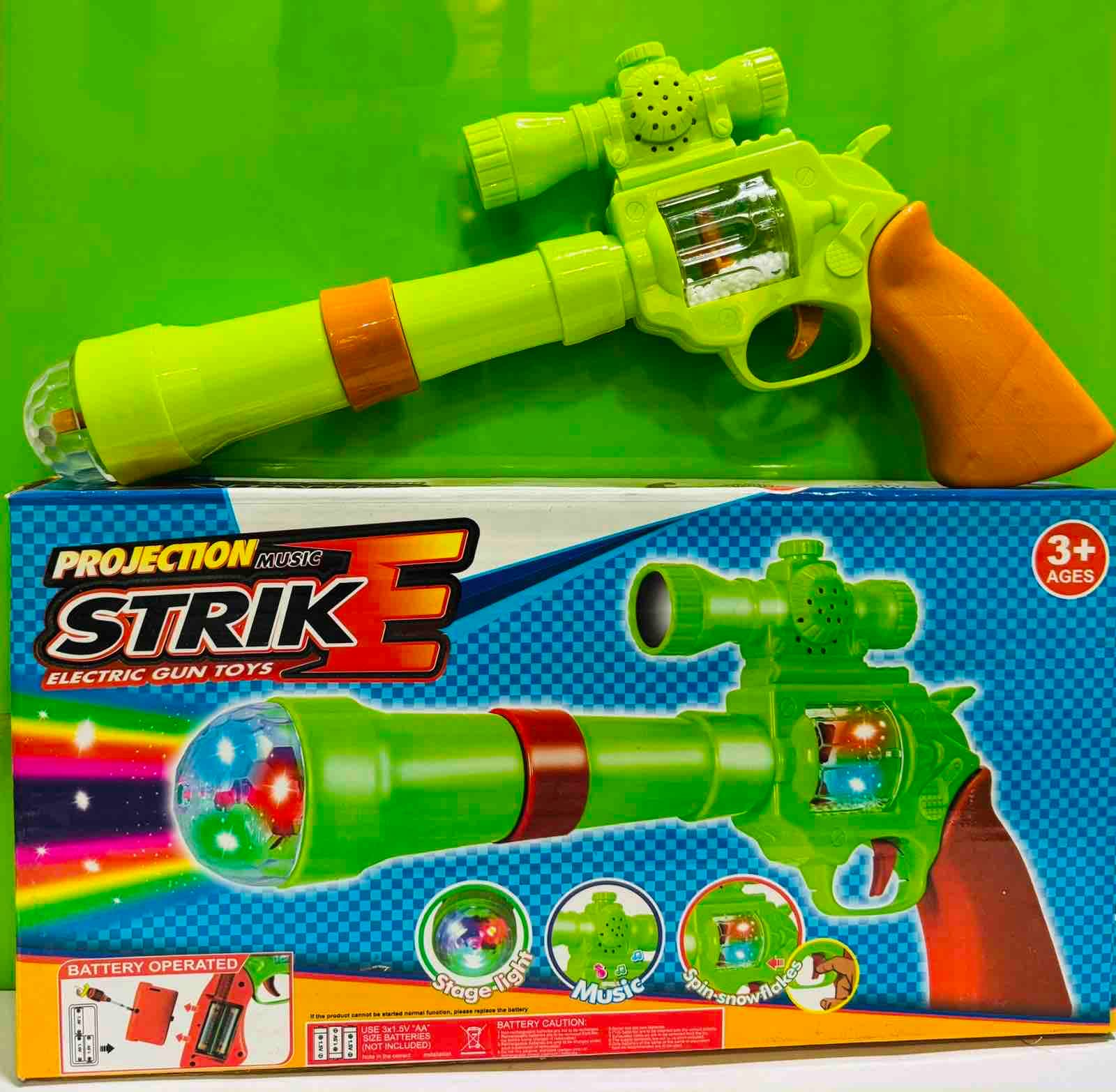 Projection Strike Gun Toy with 3D Vibrant Light & Sound Effects | Projection Toy Gun | Musical Toy Gun for Kids — view 2