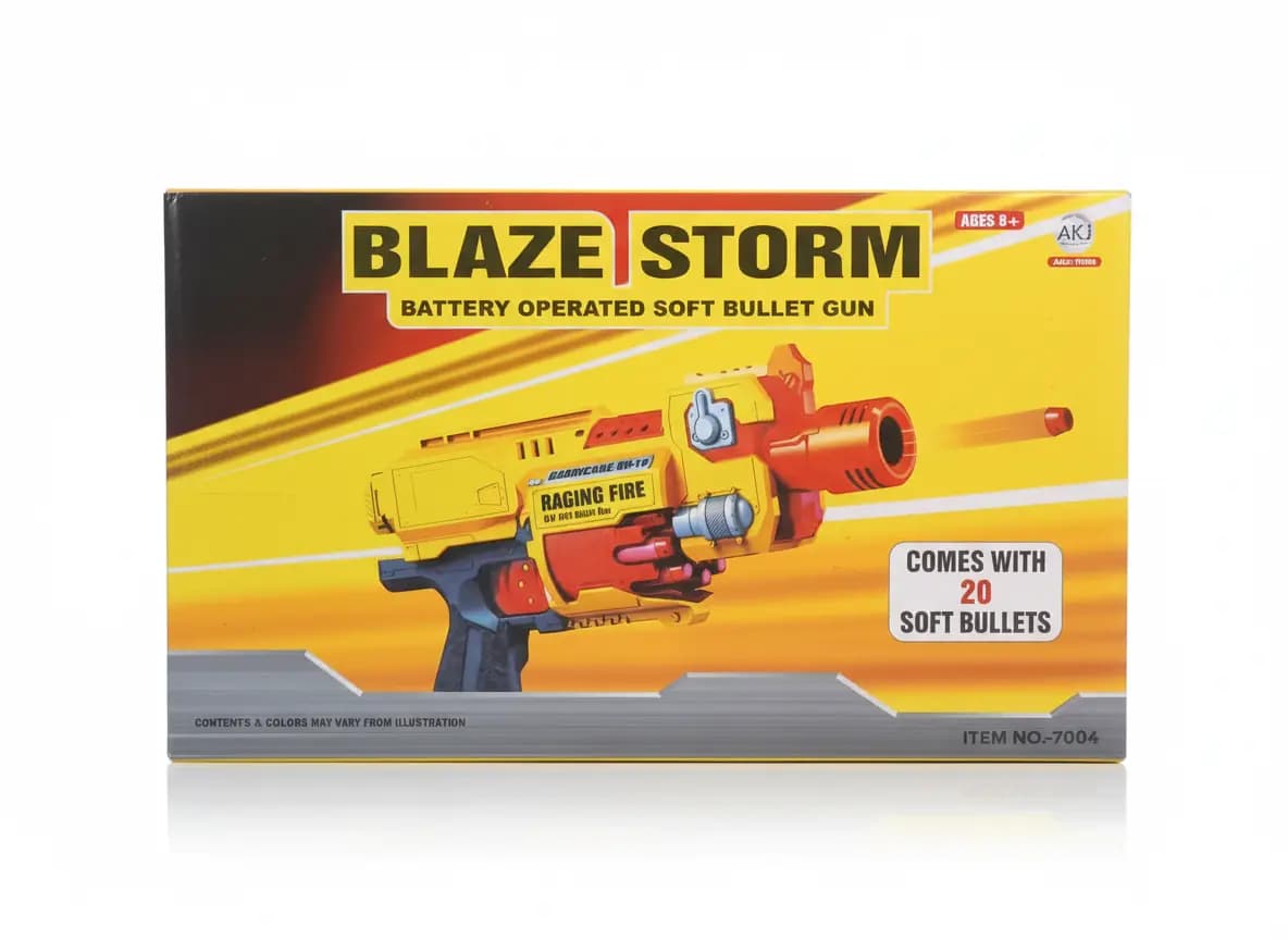 Soft Bullet Gun - Battery-Operated Kids' Toy with 20 Bullets and 10-Dart Magazine Drum — view 2