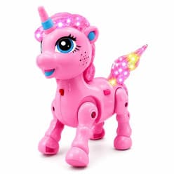 Pink Unicorn Walking Toy for Kids 3+ Years | Battery Operated Musical Unicorn with LED Flashing Lights, Automatic Walking Action, Sound Effects