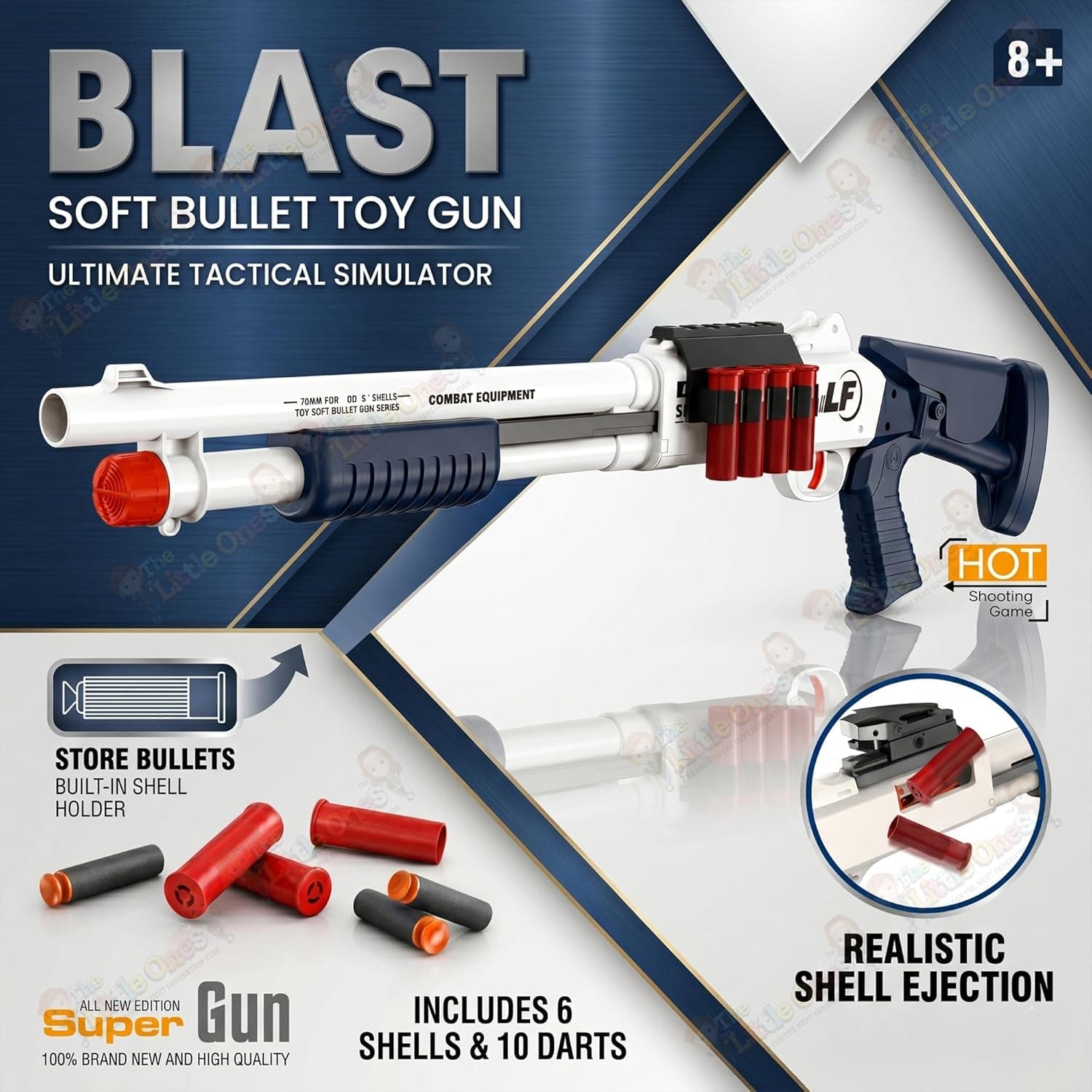 Kidoyz Shell Ejecting Toy Shotgun Toys Guns COMBAT EQUIPMENT GUN for kids — view 4