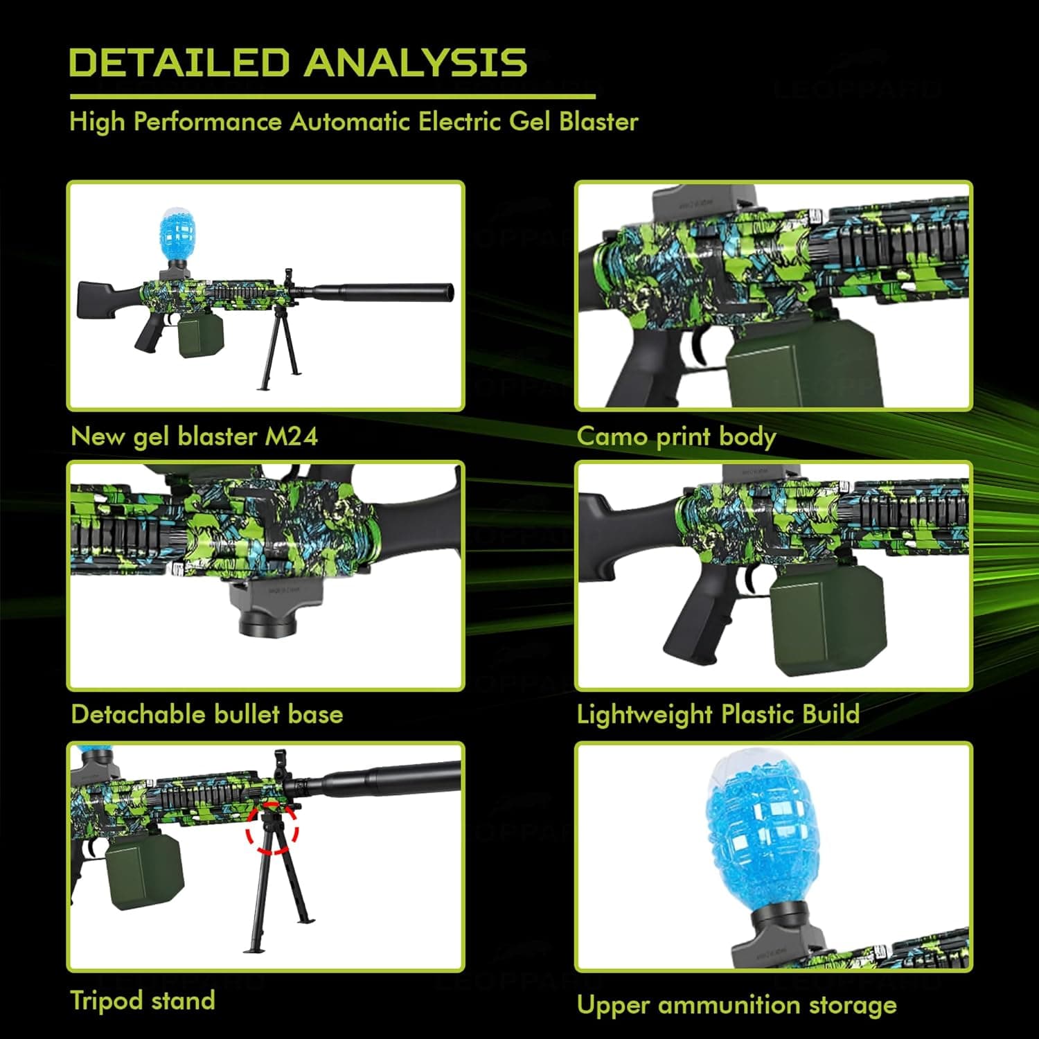 Kidoyz Fresh Gel Blaster Gun Automatic Gun for Kids-Adults Electric Operated High Speed Including 5000 Gel Balls for Kids and Adults — view 2