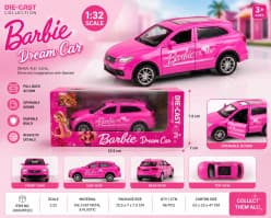 Kidoyz 1:32 Scale Barbie Dream Car - Die Cast Toy Car