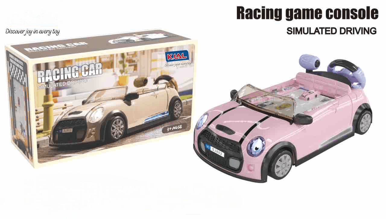 Kidoyz MINI COOPER Racing Car Adventure Game Steering Wheel Toy with Lights & Sounds | Interactive Driving Simulator Toy for Kids
