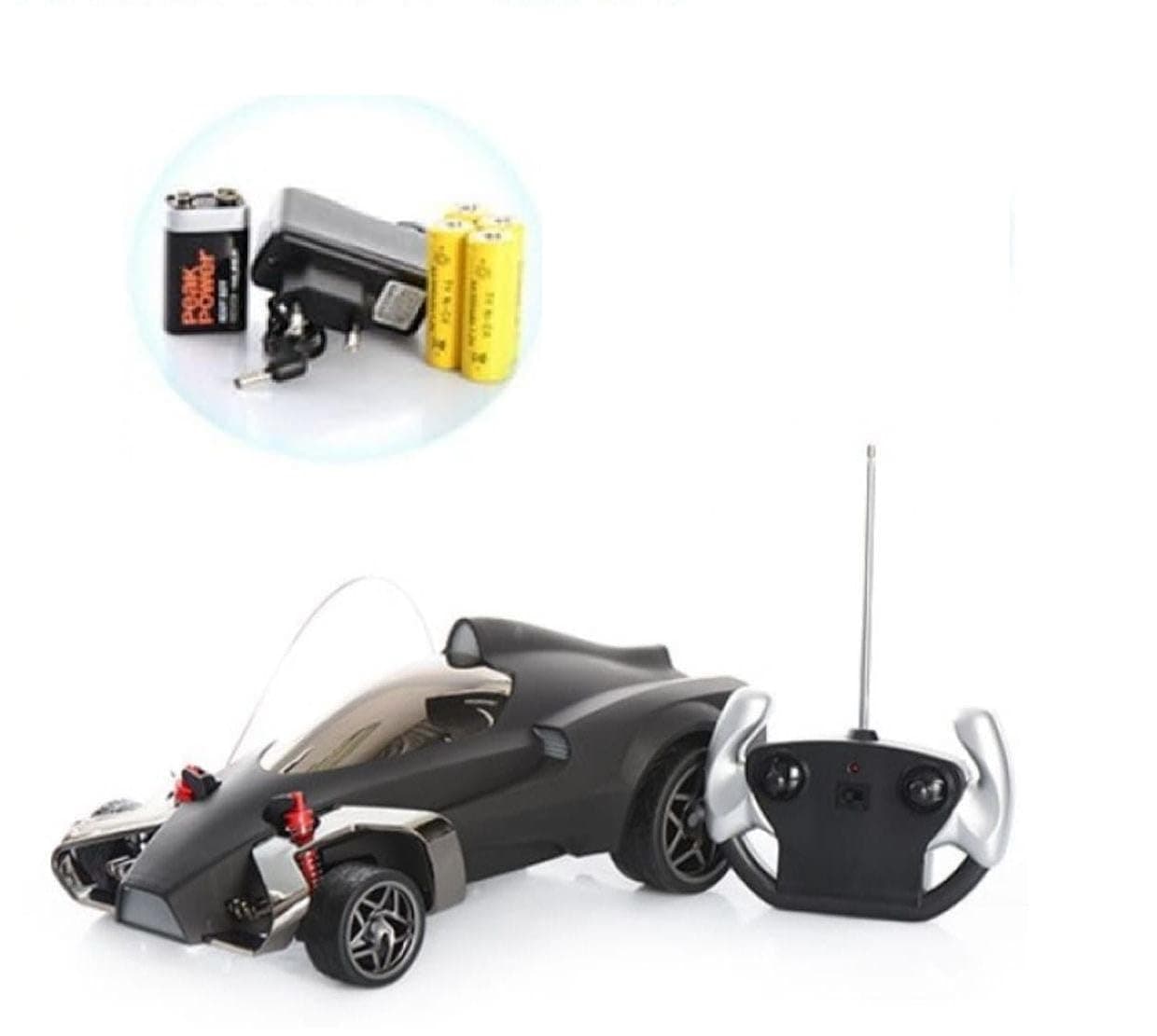 Kidoyz Plastic Storm Remote Car Vehicle Toys for Kids 5+ Years Old Kids Birthday Gifts Funny Game for Kids Black (Size Medium) — view 3