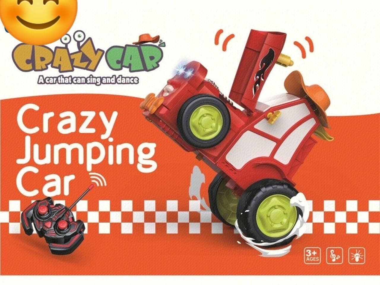Kidoyz RC Stunt Tractor Toy for Kids | Red Remote-Controlled Agricultural Vehicle with LED Lights | 360° Stunt & Rotating Action — view 5