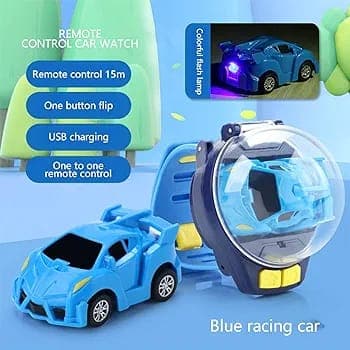 Kidoyz New Watch Remote Control Car Toy, Mini Cartoon Racing Watch, USB Charging Remote Control Car - Random Car — view 2