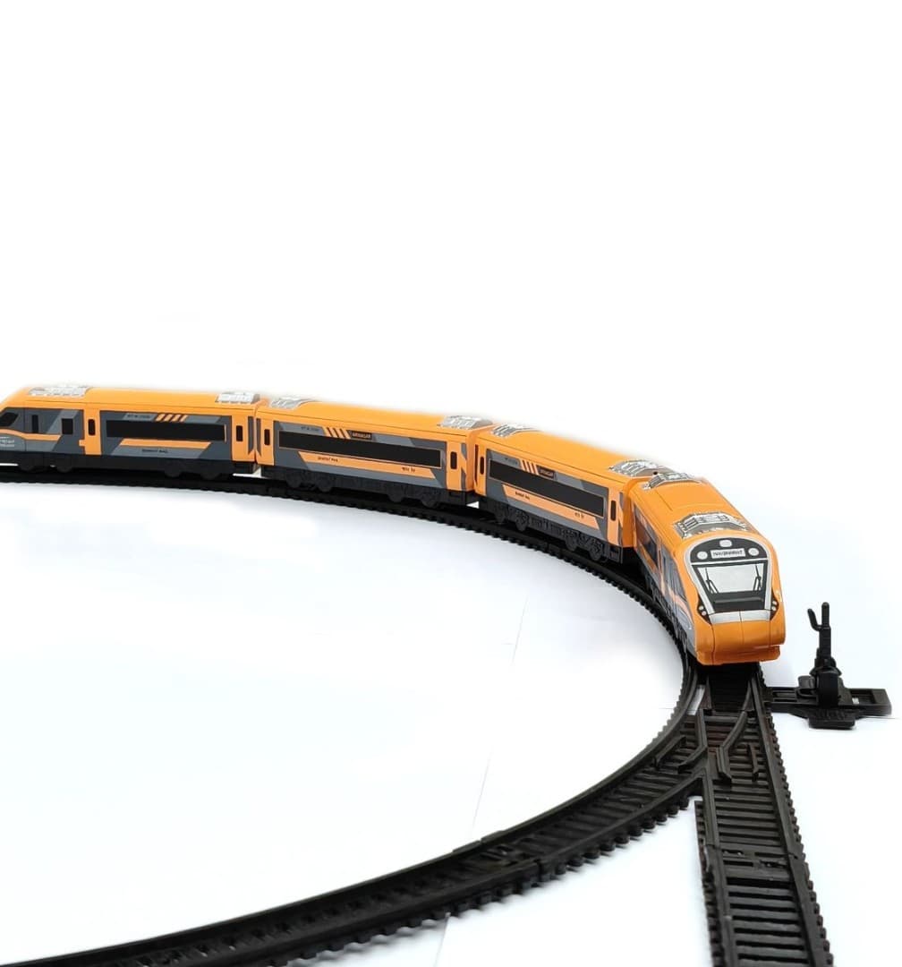 Kidoyz Nav Bharath Electric Train Toy for Kids | Battery Operated Toy Train Set with Track | Colorful Moving Train with Lights & Sound | Fun Indoor Play & Gift for Boys & Girls — view 3