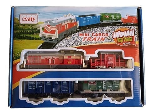 Kidoyz Electric Train Toy Set for Kids | Battery Operated Toy Train with Track Set | Moving Cargo Train with Track for Boys & Girls | Fun Pretend Play Toy & Gift for Kids 3+ Years — view 5