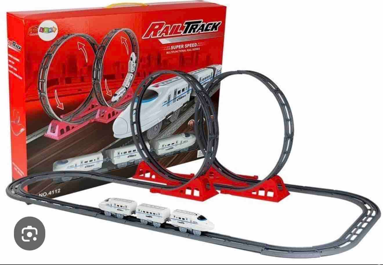 Toys Train Set for Kids, Batteries Operated Toy Train Set with Light and Sound, Railway Track Toys for Boys