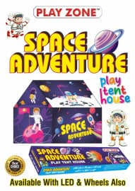 Kidoyz Space Adventure Play Tent House for Kids | Indoor & Outdoor Play Tent | 3x3x3.5 ft | Space Theme Kids Tent