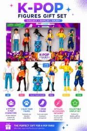 K-pop Idol Demon Hunter Figures Set of 7 | Collectible Display Figurines - Kpop