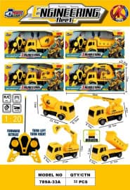 Remote Control Construction Truck Toy 1:20 Scale | 4 Designs, Design As Per Stock