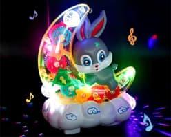 Moon Rabbit Toy With Lights, Music & Transparent Gears
