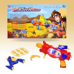 Super Power Gun Toy With Lights, Sound & Shooting Accessories | Ages 6+