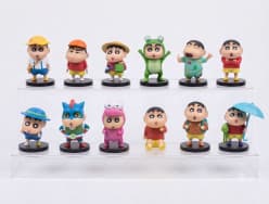Shinchan Mini Figures Set (3-Inch) | Cartoon Collectible Figures with Stands - Random 1Pcs
