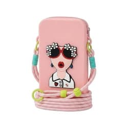 Cute Cartoon Silicone Crossbody Phone Bag
