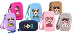 Cute Cartoon Doll Silicone Eyewear Zipper Pouch