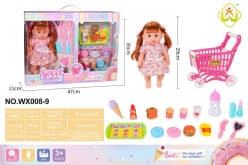 Baby Doll Set with Shopping Cart, Food & Feeding Accessories | Sweet Baby Doll | Ages 3+