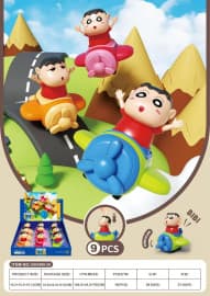 Shinchan Press & Go Plane Toy | Crayon Shin-chan Rotating Propeller Push Planes | Color as per Stock dispatched | Pack of 3 Pcs