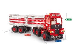 LEGO Style - Mega Loading Truck Metal Building Kit | Build Your Own Heavy Duty Truck | Screws, Wheels & Tools Included | STEM Construction Toy | Ages 8+