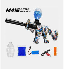 Electric Gel Ball Blaster Toy Gun With Sensor Light | USB Rechargeable Jelly Bullet Shooter | 4 Colour Designs, Design As Per Stock