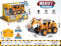 Heavy Machinery RC JCB Excavator Loader | 4-Channel Remote Control Construction Toy with Lights