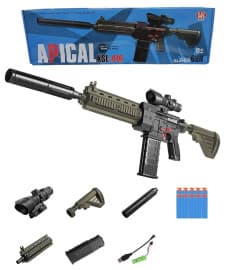 Soft Bullet Sniper with Automatic Foam Blaster 10 Balls, DIY Toy Guns KSL-416 for Boys Age 6 to 13 Years Kids